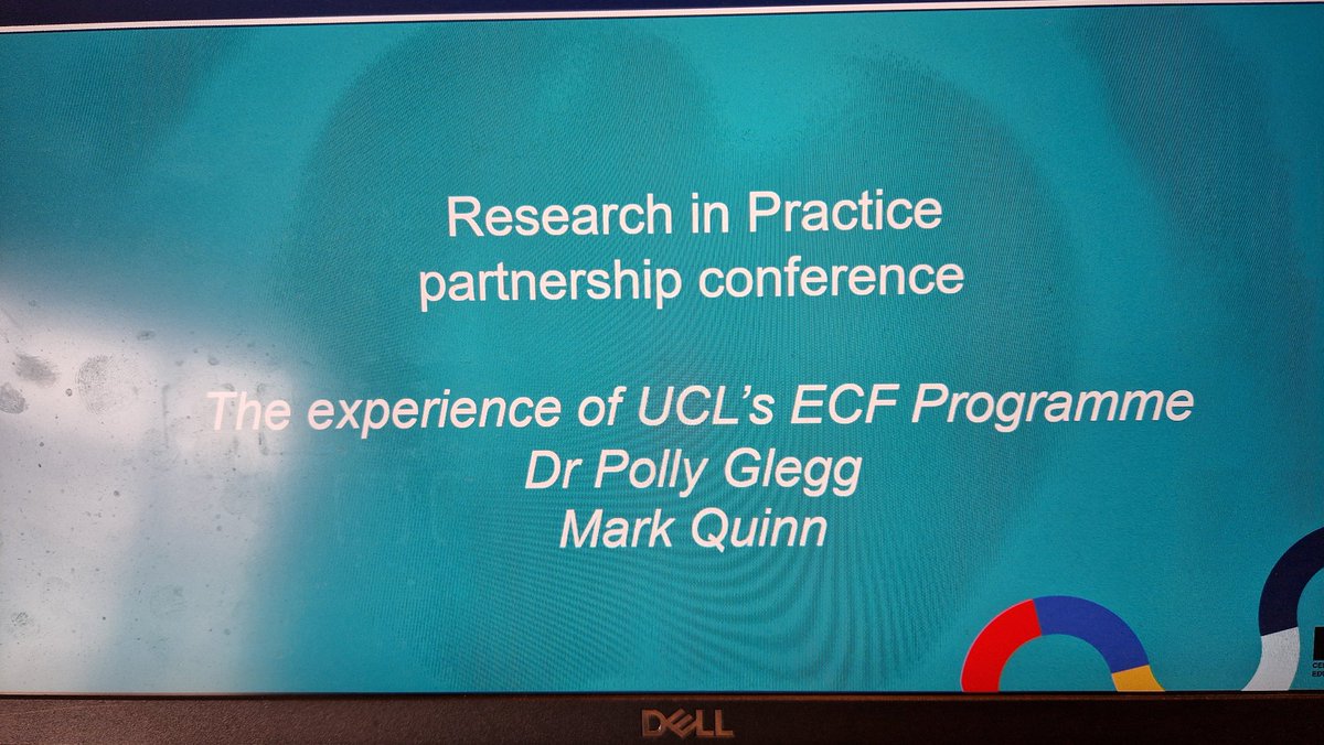 Getting ready with @pollyglegg to present on our experience of #ECF at @researchIP conference on an ECF for social workers. #PartnershipC
Looking forward to some great questions.