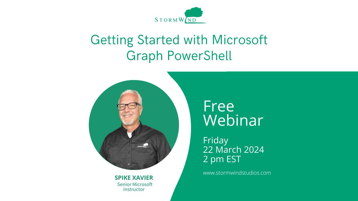 StormWindLive's tweet photo. Join us for an exclusive FREE web event with Microsoft expert Spike Xavier! Take advantage of this opportunity to learn from the best and advance your skills.

#MicrosoftExpert #FreeWebinar #ContinuousLearning #StormWindLive https://t.co/08byrblHWz