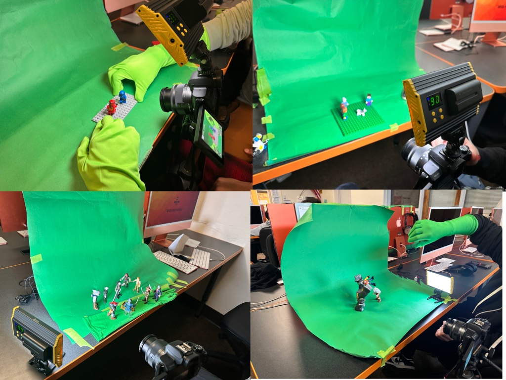 One of my favorite projects, stop animation. Let the creativity begin. Green Screen Paper, camera, lights, and my kid's toys. Students will use Final Cut Pro to create a completed video with a sound track. @DoverHSNJ @AppleEDU