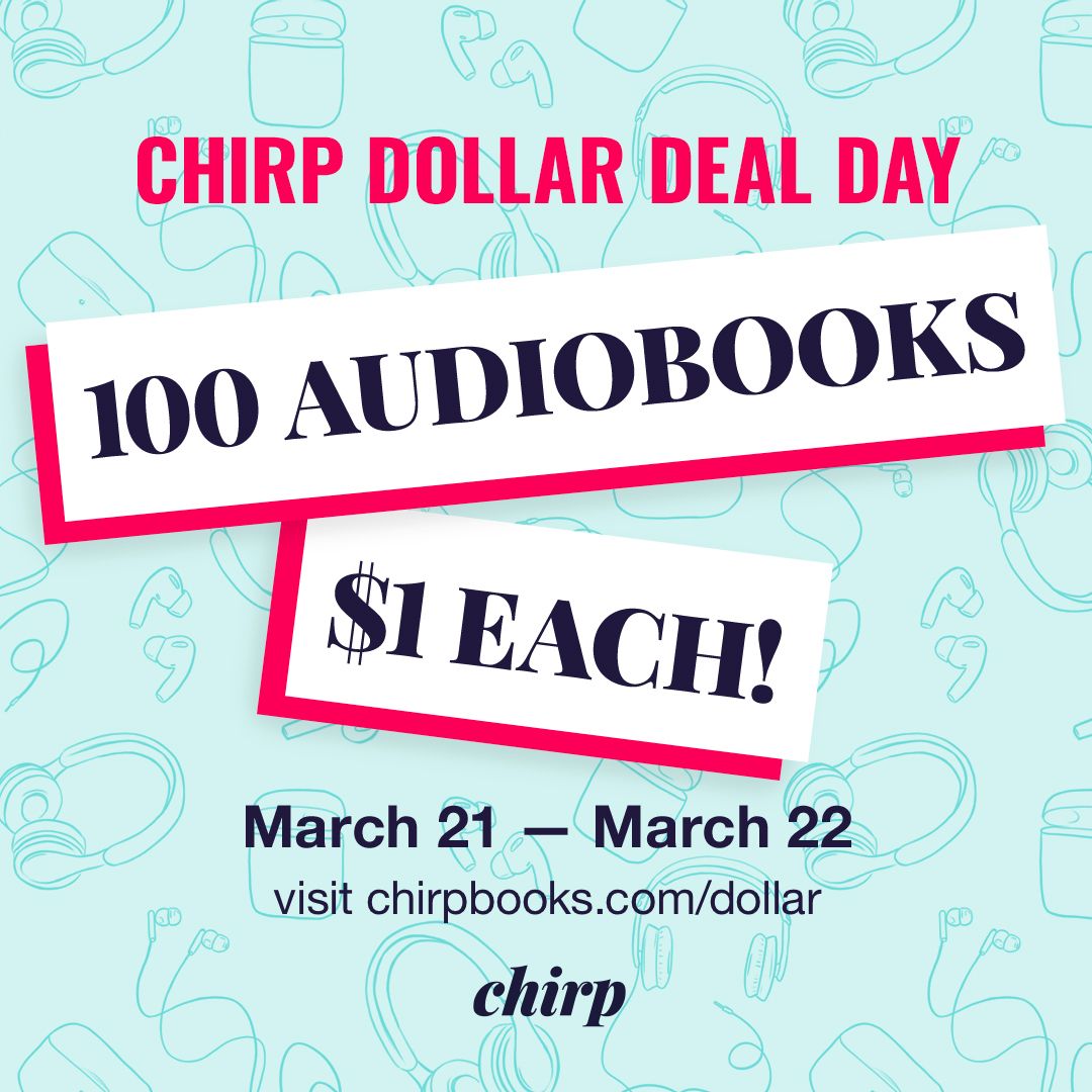 I'm participating in Chirp Dollar Deal Day! Browse 100 audiobooks and be sure to grab my book 𝘊𝘢𝘶𝘨𝘩𝘵 𝘪𝘯 𝘵𝘩𝘦 𝘊𝘩𝘢𝘴𝘦, narrated by Savannah Peachwood and Teddy Hamilton! 🎧📖 Grab yours here ↓ chirpbooks.com/dollar #chirpdollardealday #audiobooks