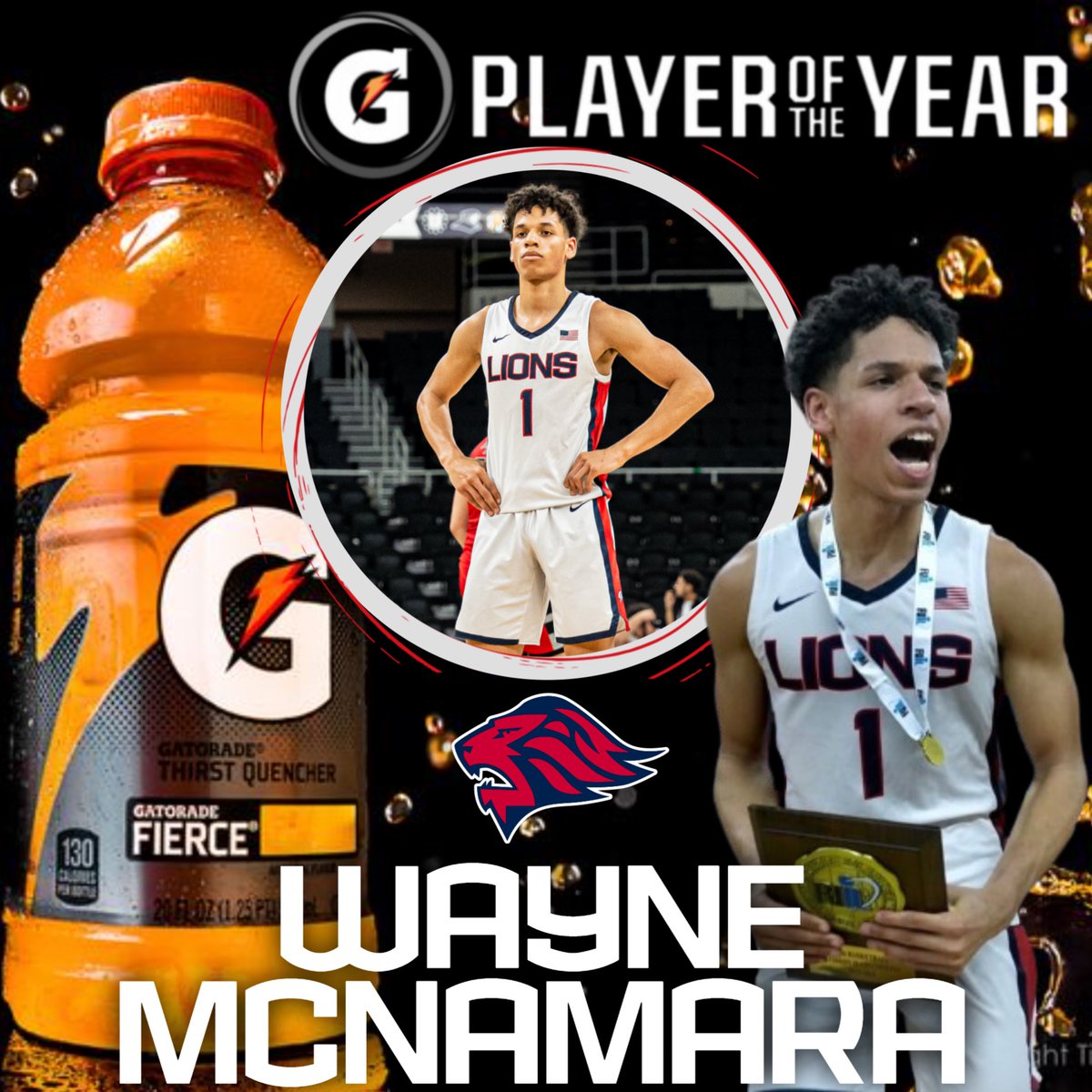 Congratulations to Wayne McNamara on being named Gatorade Rhode Island Boys Basketball Player of the Year!

Wayne becomes the first boys basketball player in Lincoln history to earn the most prestigious award in High School basketball.

@LHSRI_Athletics |  @LHSRI