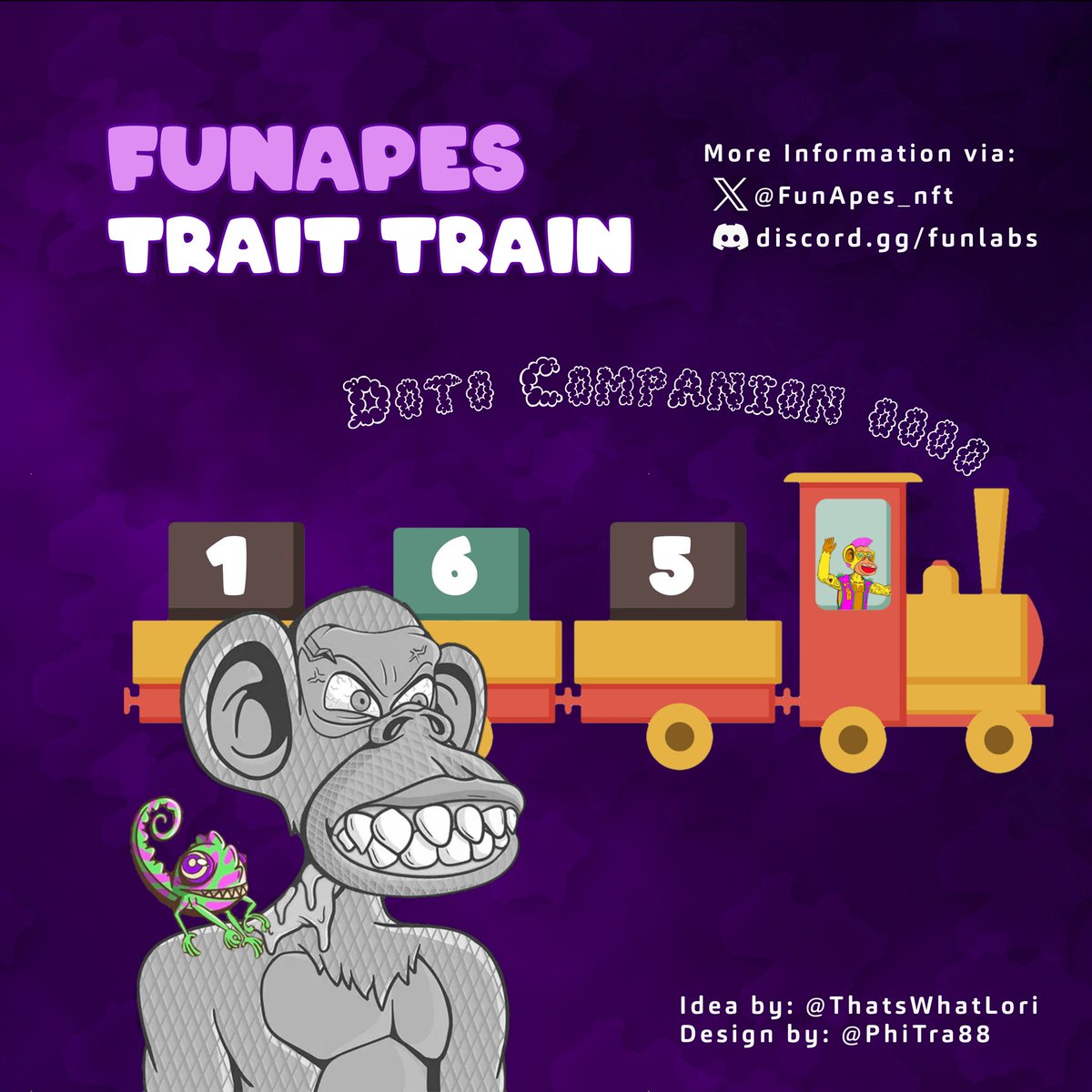 ThatsWhatLori's tweet photo. GM, #FunApesNFT Fam ๐
Welcome to day 165 of our 171 day long trait train ๐
Today we are showcasing a companion trait - Doto ๐ฆ
๐Category: companion
๐Supply: 94
๐
Rarity: 1%
Post your Doto companion ๐ฆ
FA# 6688 owned by @SubLethalDoor
$PARAM $BLOCK $GMRX @GaiminIo https://t.co/xYwAtKlAVi