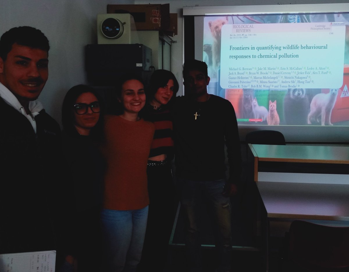 GioPolverino's tweet image. Very proud of the students at my Master course for their amazing presentations inspired by key papers in #behavioural #ecotoxicology. Nice to see this one from us, led by @MichaelGBertram 
@unitusviterbo