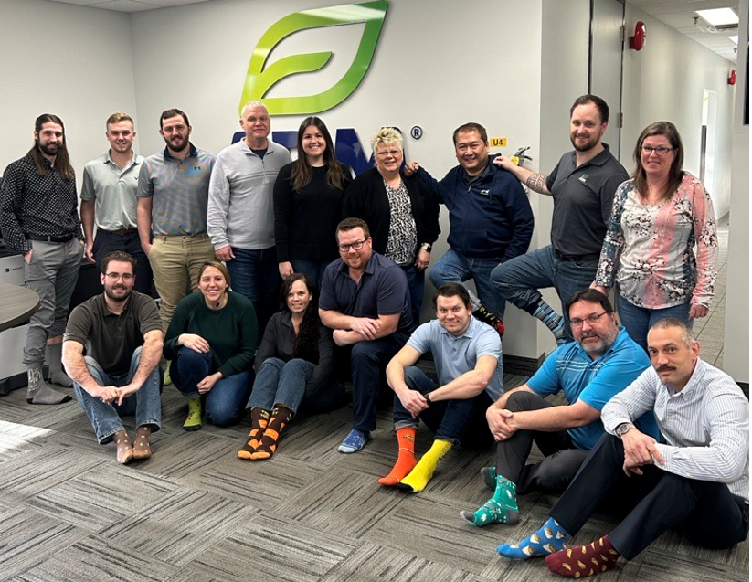 ADMWindsor's tweet photo. @ADMWindsor office is showing some ankle today for work! #WorldDownSyndromeDay #RockYourSocks https://t.co/BLhfD2hZEb