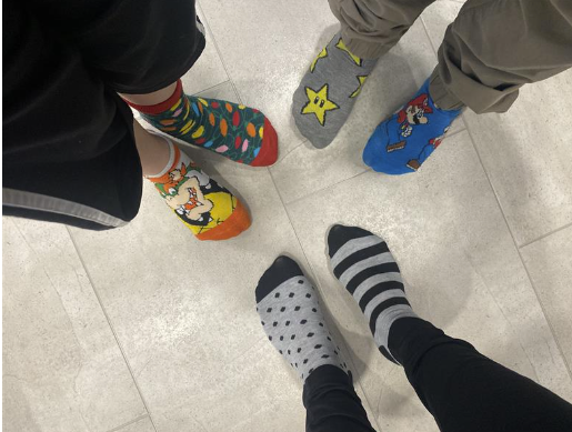 ADMWindsor's tweet photo. @ADMWindsor office is showing some ankle today for work! #WorldDownSyndromeDay #RockYourSocks https://t.co/BLhfD2hZEb