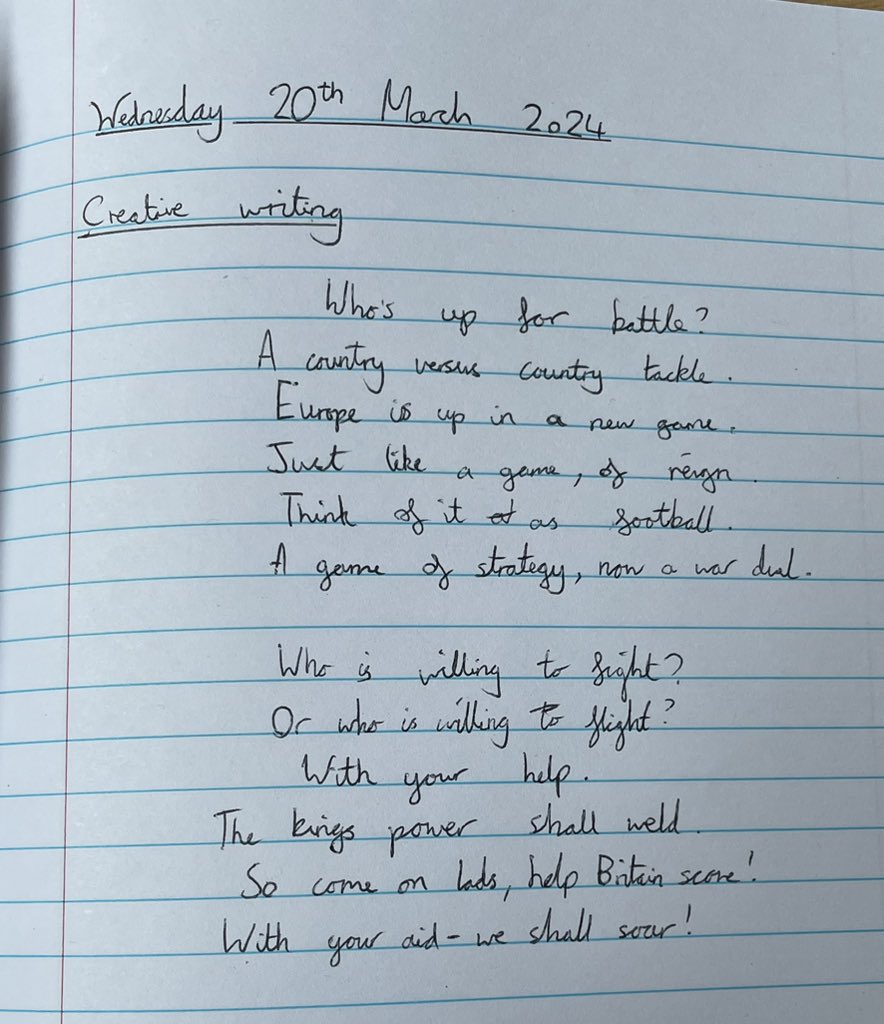 ChartersEnglish's tweet photo. Happy World Poetry Day
🌍 

Poetry, a captivating form of self-expression and a melody that resonates with every soul.

Here are some great examples of poetry from our KS3 students. 

#unityrespectexcellence #happyworldpoetryday https://t.co/iOP5sgPgCD