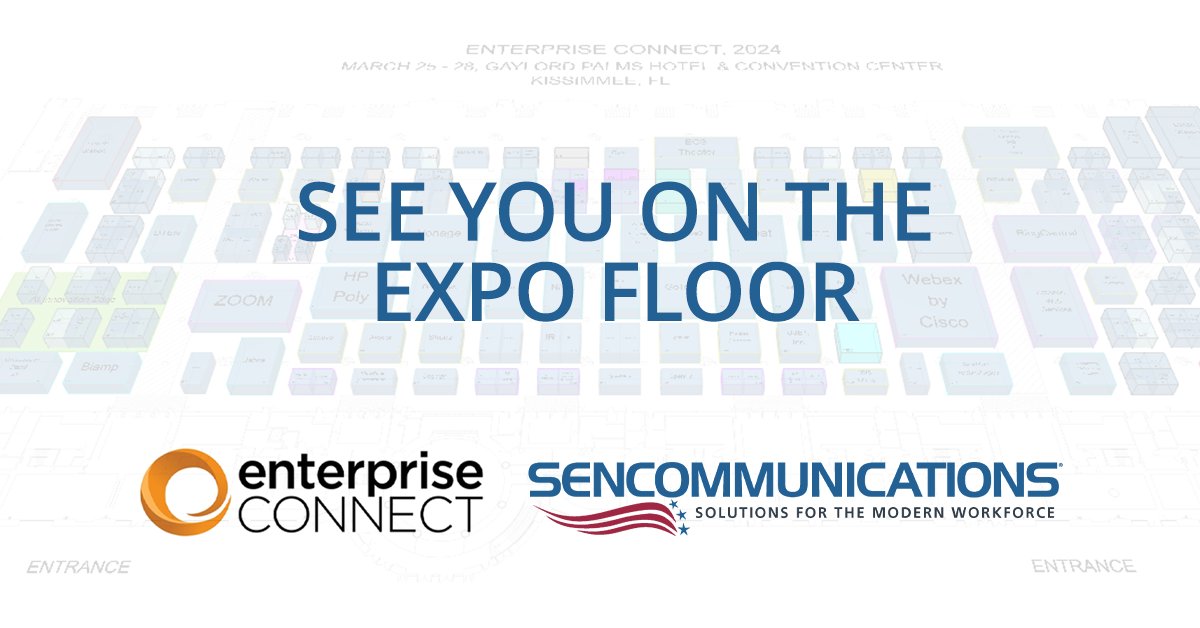 See you at @enterprisecon next week!
March 25 - March 28
Gaylord Palms, Orlando

We look forward to seeing all our partners and customers.

#sencommunications #sencomm #headsets #videoconferencing #technologypartner #EnterpriseConnect