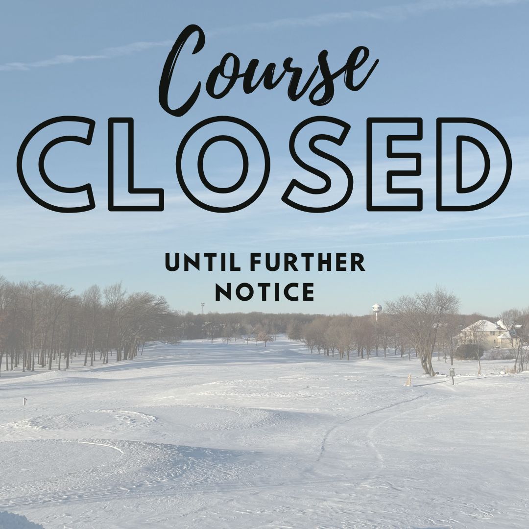 Due to weather and course conditions the course is closed until further notice.The range will still be open only today. Another email and post will be sent when the course is back open. Pro Shop hours remain as 9 am- 5pm. 
#courseclosed #wisconsinweather #frost #wishingforsummer