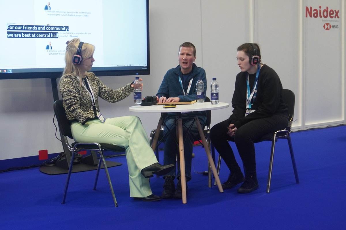 The @PfkcPodcast had the live interview this morning at @NaidexShow with the host of the Disabled and Proud podcast Brooke Millhouse (who was representing @celia_hensman)! For people not at the event, here are some comments from our hosts about how it went! “I think the podcast…