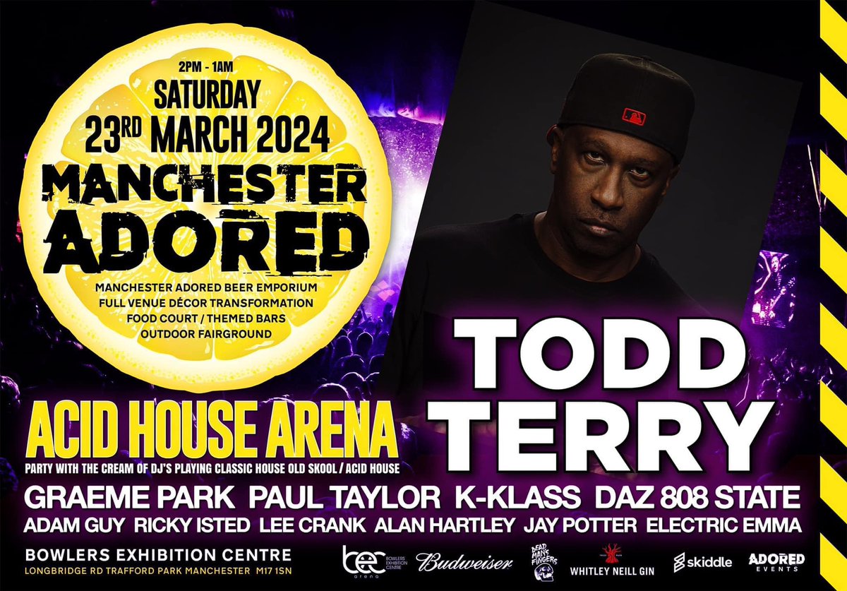 This Saturday in Manchester 23rd March @djtoddterry @graemepark @djpaultaylor @Kklassuk @jaypotter23 #manchesteradored at @BowlersMcr Tickets at - @skiddle skiddle.com/whats-on/Manch…