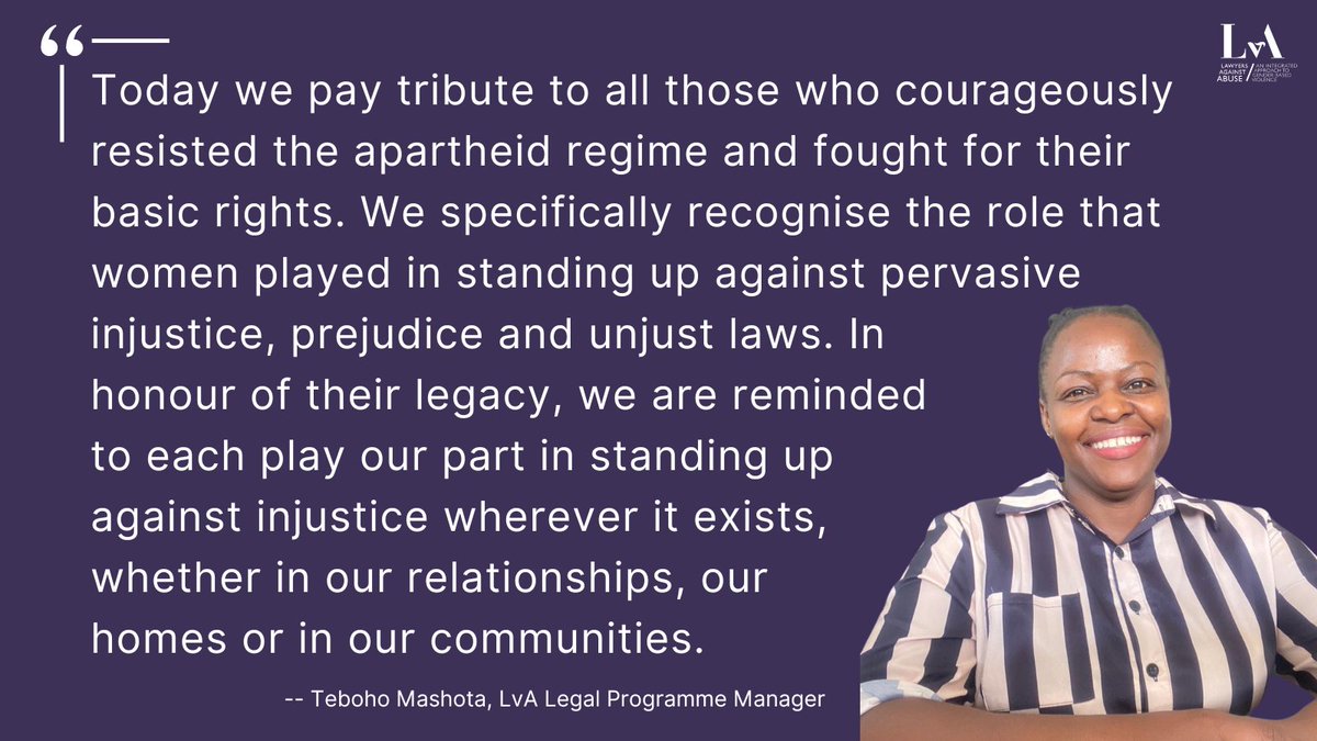 As we celebrate #HumanRightsDay in South Africa, we are reminded that we must each play our part in standing up against injustice wherever it exists - whether in our relationships, our homes or in our communities. #EndingInjustice #LawyersagainstAbuse #LvA #DoYourPart