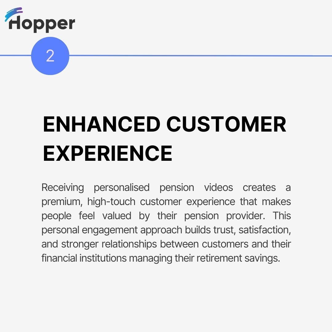 hoppervideo's tweet photo. Improve understanding and customer experience driving desired actions through multimedia messages. Make complex retirement planning simple for every customer. Let's talk! Book a demo by sending an email to sales@hoppervideo.com

#HopperVideo
#PensionDashboard
#PersonalisedFinance https://t.co/M7xmwUmiJK