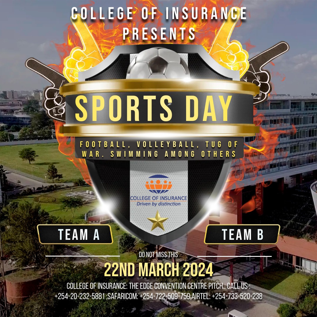 Get ready to sweat, cheer, and celebrate! The COI Sports Day is tomorrow (22nd March) 8am to 6pm!  We've got a day packed with activities from track to swimming & more! Don't miss!! #COISportsDay #CollegeSpirit call: +254-20-232-5881 ,
Saf: +254-722-509-759 
Air: +254-733-520-238