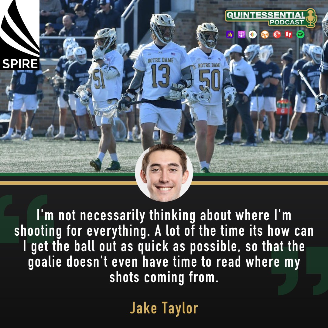 Fresh off a 7 goal performance against Michigan, Jake Taylor joins the show. Listen to this week's Quintessential Podcast, presented by @SPIRE_Institute. 🎧: podcasters.spotify.com/pod/show/lax-a…