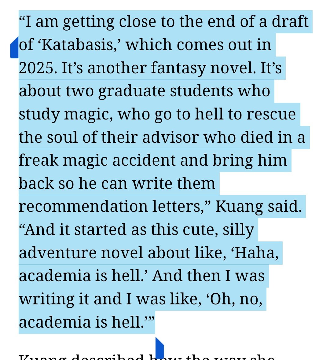 this is for people who want more info about the new rf kuang book 'katabasis' 💌