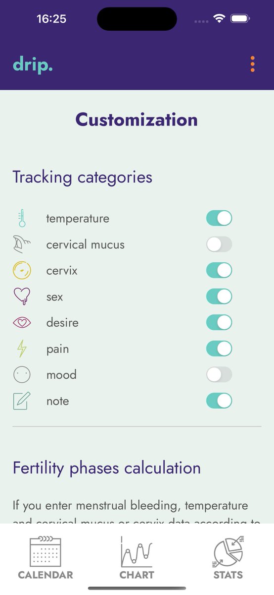 drip. period & fertility app tweet media