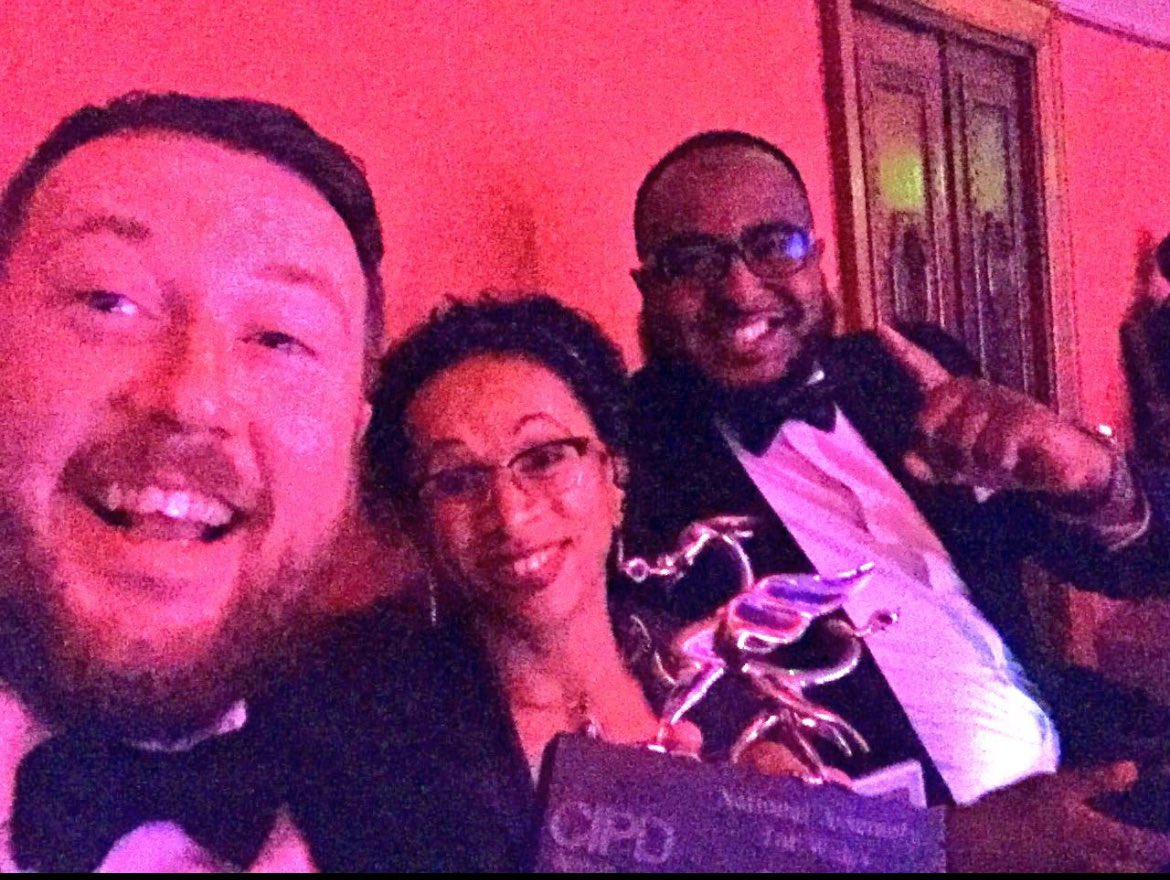 Last time the 3 of us were together was when @SeneddWales won @CIPDWales Best Diversity and Inclusion Initiative 2018! It’s been too long! Great seeing @AliAbdi_ again at #CodiCymru @rcccymru and looking to the future for a more inclusive Wales. We haven’t aged a bit! 😜