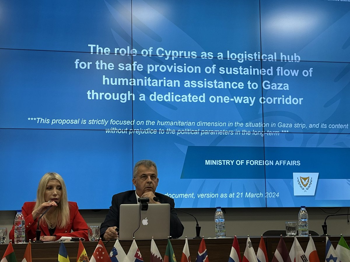 NSC Chief of Staff Curtis Ried: The aid flowing into #Gaza is nowhere near enough or fast enough. I thank 🇨🇾 & its leaders @CyprusMFA in establishing the #AmaltheaPlan & for hosting this critical meeting of nearly 40 partners in #Larnaca. 🇨🇾 has turned its strategic location into…