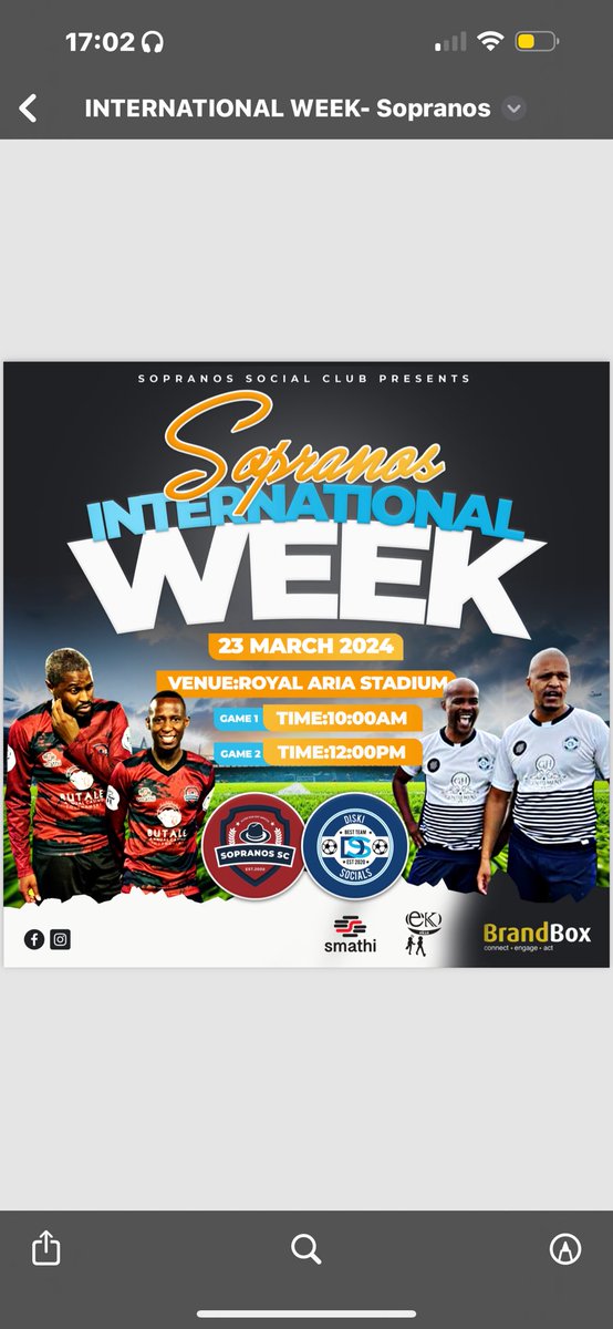 Sopranos ke plan this Saturday….