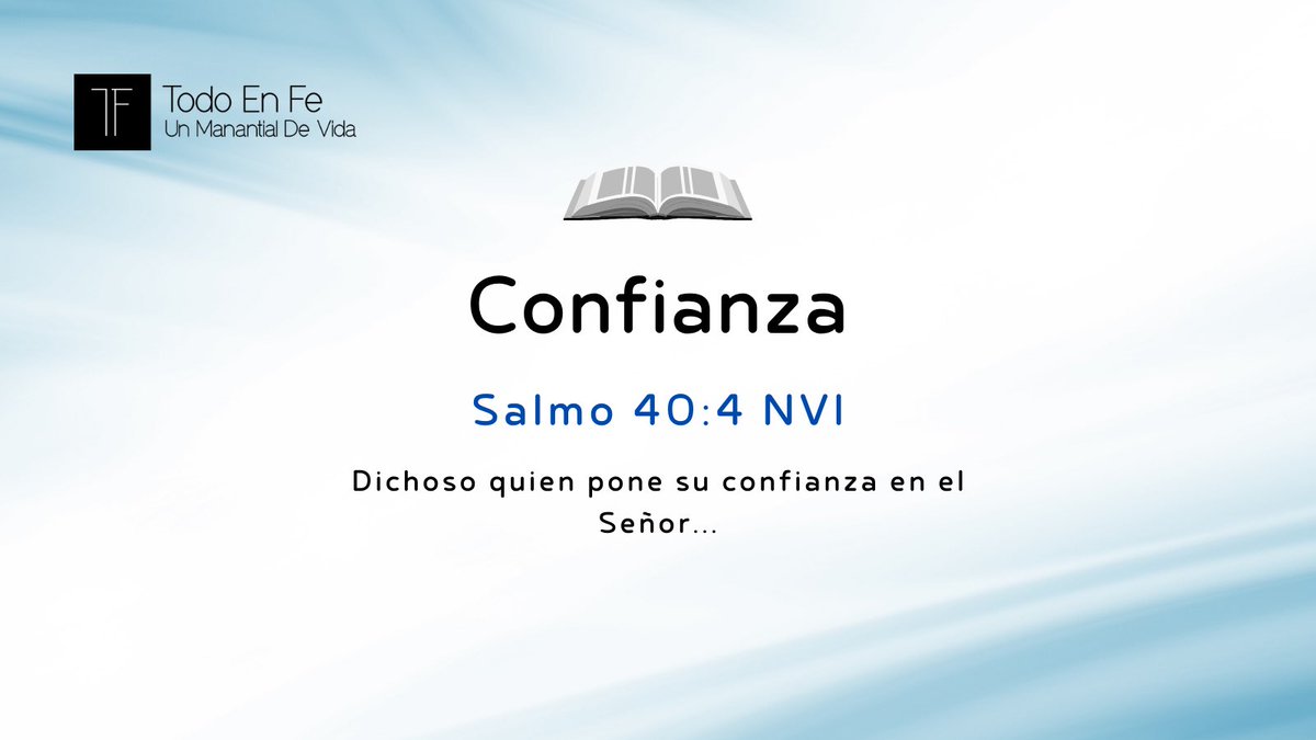 Las Escrituras nos repiten que confiar en Dios trae vida y gozo. Un gozo efervescente, que desborda y cuando confiamos en Dios, el resultado final es una felicidad profunda y genuina. ¿Qué dificulta hay en que confíes en Dios? #todoenfe