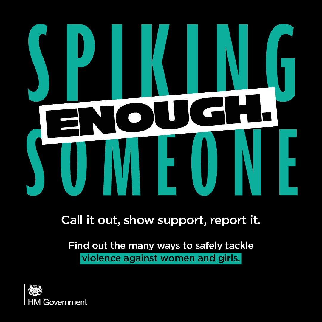 Victims' Commissioner for England & Wales (@victimscomm) on Twitter photo Spiking is a crime.
It can happen to anyone, anywhere and can be carried out by strangers or people you know.
If you think you’ve been spiked, report it to the police as soon as possible.
Find out more in this <a href="/ukhomeoffice/">Home Office</a> spiking factsheet ▶️ gov.uk/government/pub… Spiking is a crime.
It can happen to anyone, anywhere and can be carried out by strangers or people you know.
If you think you’ve been spiked, report it to the police as soon as possible.
Find out more in this <a href="/ukhomeoffice/">Home Office</a> spiking factsheet ▶️ gov.uk/government/pub…