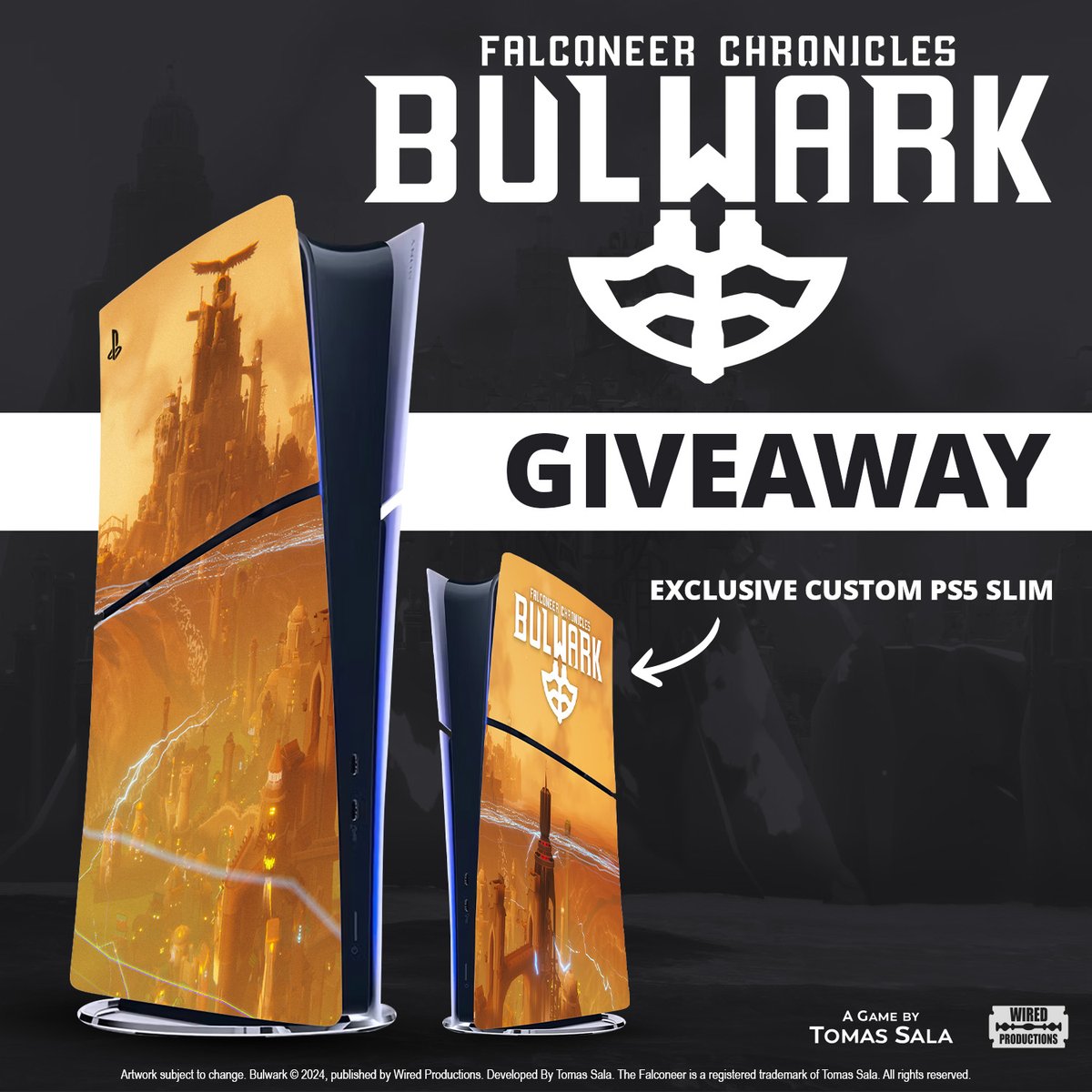 WiredP's tweet photo. WHO IS WALKING AWAY WITH THIS BEAUTY??!!!

#Win the #Bulwark: Falconeer Chronicles PlayStation 5 Console?

RT, Follow and tag a crew mate!

T's &amp; C's, links, bonus entries and sign up via the link below 👇

https://t.co/wdfm8QPFYA

#Prize #Competition #Giveaway #BuildYourBulwark https://t.co/tXKXmb68ad