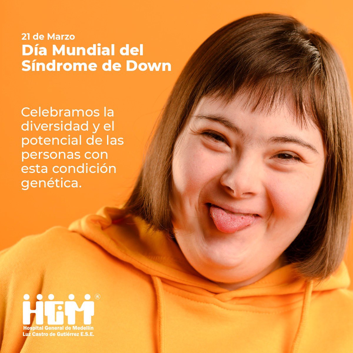 El síndrome de Down es una alteración debida a la existencia de material genético extra en el cromosoma 21. Hoy hacemos un llamado a crear una sociedad inclusiva que valore las habilidades y contribuciones de las personas con este síndrome. #HGMSomosTodos🧡