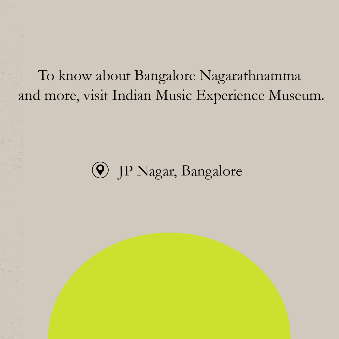 Bangalore Nagarathnamma was a Karnatik musician and scholar in the late 1800s. To know more about her fascinating story, swipe on this post and visit the Indian Music Experience Museum! #damsaaz #music #womeninmusic #museum #bangalorenagarathnamma #indianmusicexperiencemuseum