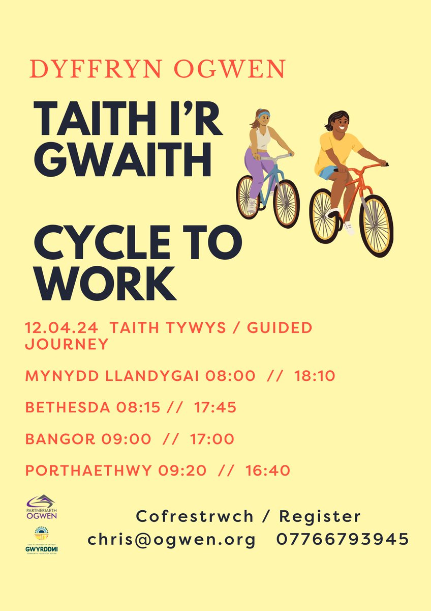 Byddwn yn trefnu teithiau #beicio tywys i bobl sydd hefo diddrodeb yn Nyffryn Ogwen. Mwy o wybodaeth yn fuan! Cysylltwch: chris@ogwen.org We will be arranging arrange guided #cycling tours for people in Dyffryn Ogwen with an interest. More info soon! Connect: chris@ogwen.org