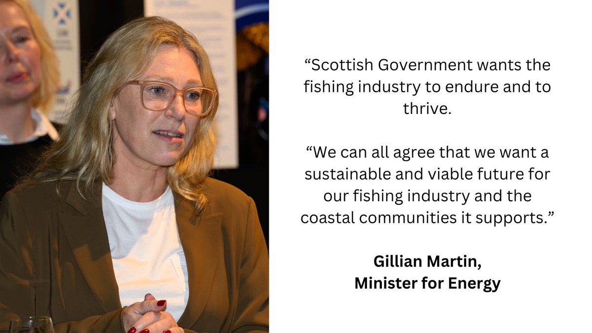 Minister for Energy @GillianMSP addressed & celebrated the Scottish fishing sector @sff_uk #prideintheseas exhibition last night

We are proud of our world-renowned Scottish fishing industry, which is at the forefront of sustainable fishing practices & supports our economy 🐟