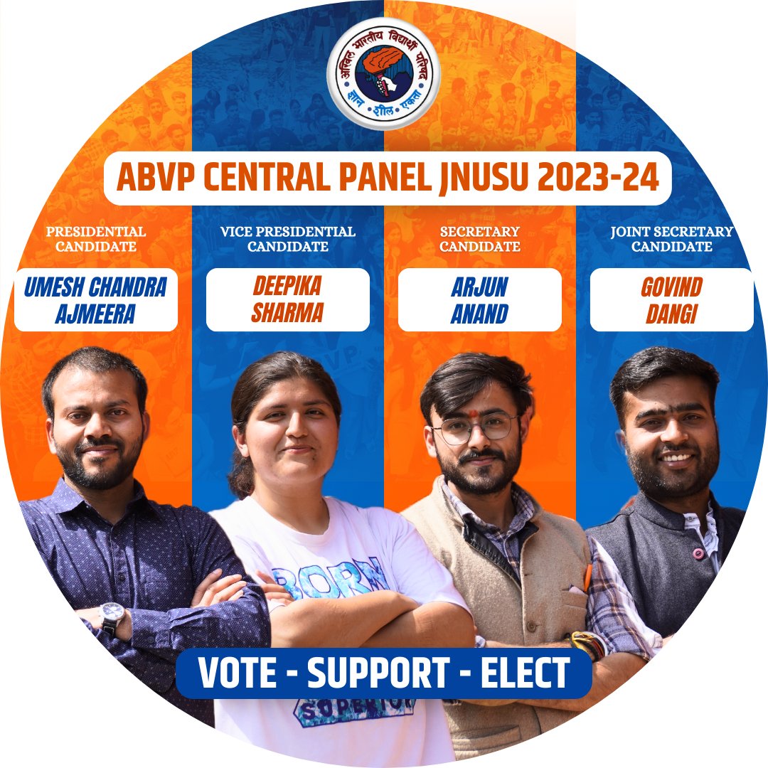 swapnilb78's tweet photo. JNU students, let's make our voices heard loud and clear: communism is not the
answer. Vote for ABVP in the upcoming election to build a brighter future for all.
#ABVP4JNUSU https://t.co/o46ZLRQkol
