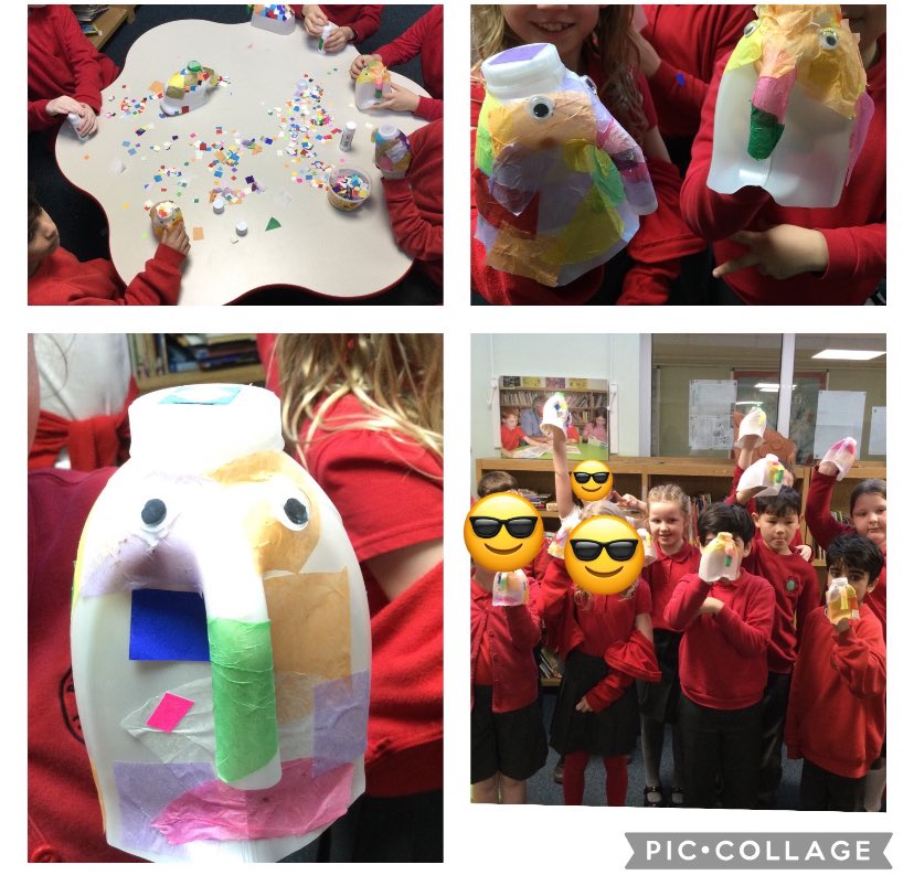 Children in Mrs Hamblett's sensory group have been crafting elephants from recycled materials. The elephants represent, family, community, and teamwork. They made reference to the popular children's book Elmer and that being different is okay. 💕 🐘 📚 #PVPSHE