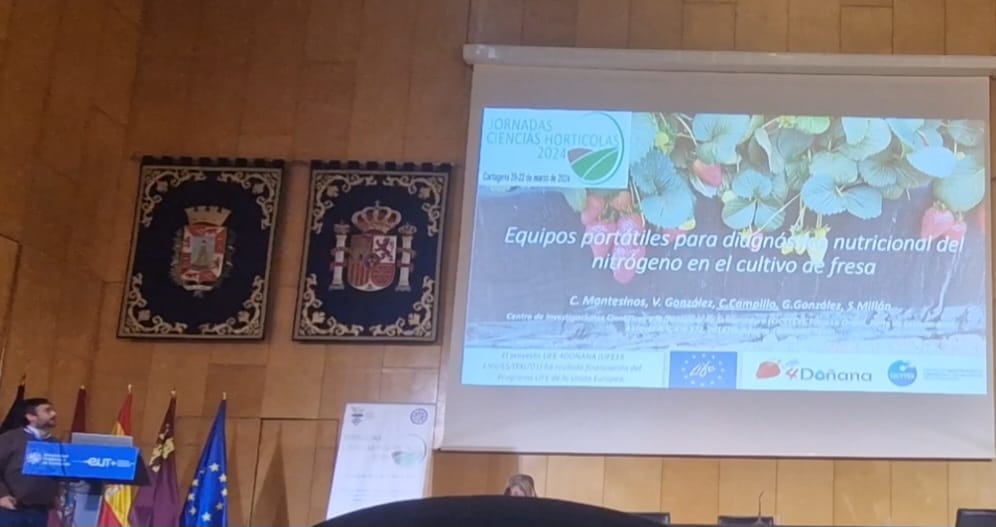 👨‍🔬El #investigador de <a href="/CICYTEX/">CICYTEX</a>, Carlos Campillo, en el Encuentro #científico de los Grupos de Trabajo de #Horticultura, Alimentación y Salud, #Fertilización, Sustratos, #Fresón y otros Frutos Rojos de la <a href="/sechoficial/">SECH</a> ha expuesto los resultados de #Life4Doñana