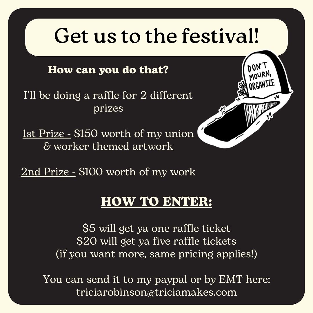 You've got the rest of this morning and afternoon to enter!
I will draw the two prizes tonight!
Each bundle will have a mix of prints, stickers, pins &amp; linocut! Also an extra handmade surprise 😘😘😘😘
EMT or PayPal to :
triciarobinson@triciamakes.com