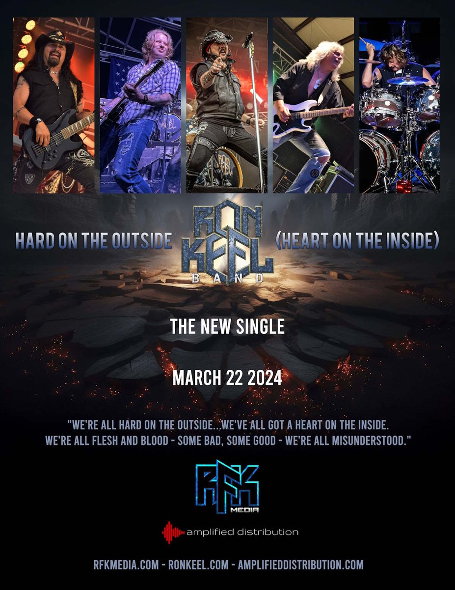 The new single from the Ron Keel Band - available everywhere Friday March 22 - pre-save on all platforms: lnk.to/hardontheoutsi… All Access Patreon members can get your free download here: patreon.com/posts/100787204 #newrock #keelworld #RFKmedia #livetherock