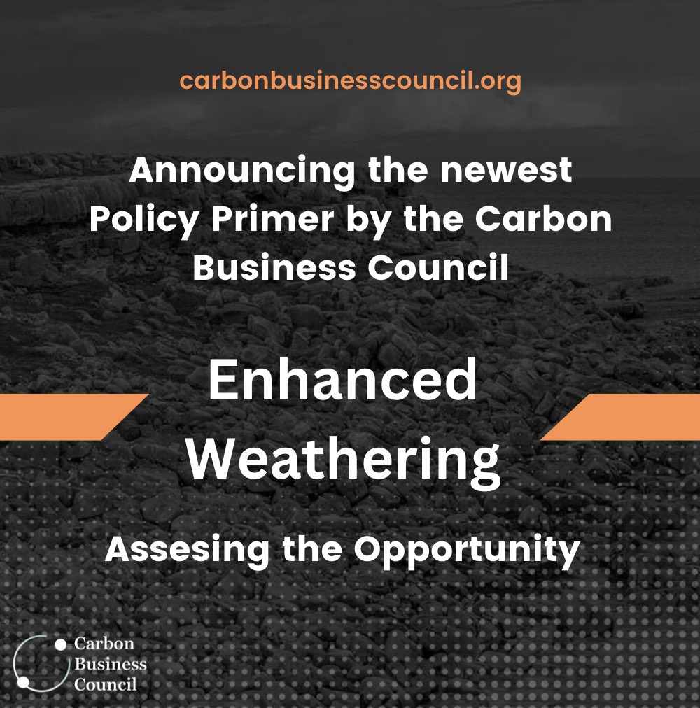 Carbon Drawdown Initiative (@carbon_drawdown) on Twitter photo <a href="/carbon_drawdown/">Carbon Drawdown Initiative</a> was honored to participate in a Carbon Business Council working group focused on Enhanced Weathering. Our policy primer has been published and we invite you to dig in: bit.ly/EWPrimer. #CarbonRemoval <a href="/carbon_drawdown/">Carbon Drawdown Initiative</a> was honored to participate in a Carbon Business Council working group focused on Enhanced Weathering. Our policy primer has been published and we invite you to dig in: bit.ly/EWPrimer. #CarbonRemoval