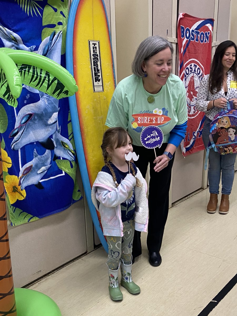 Maine's Positive Story of the Day~Mitchell Primary School, Kittery~Principal Alli Gamache promoted School Breakfast Week at her school by hosting state & Federal USDA & DOE officials for a breakfast celebration, 'Surf's Up With School Breakfast!' #NAESP