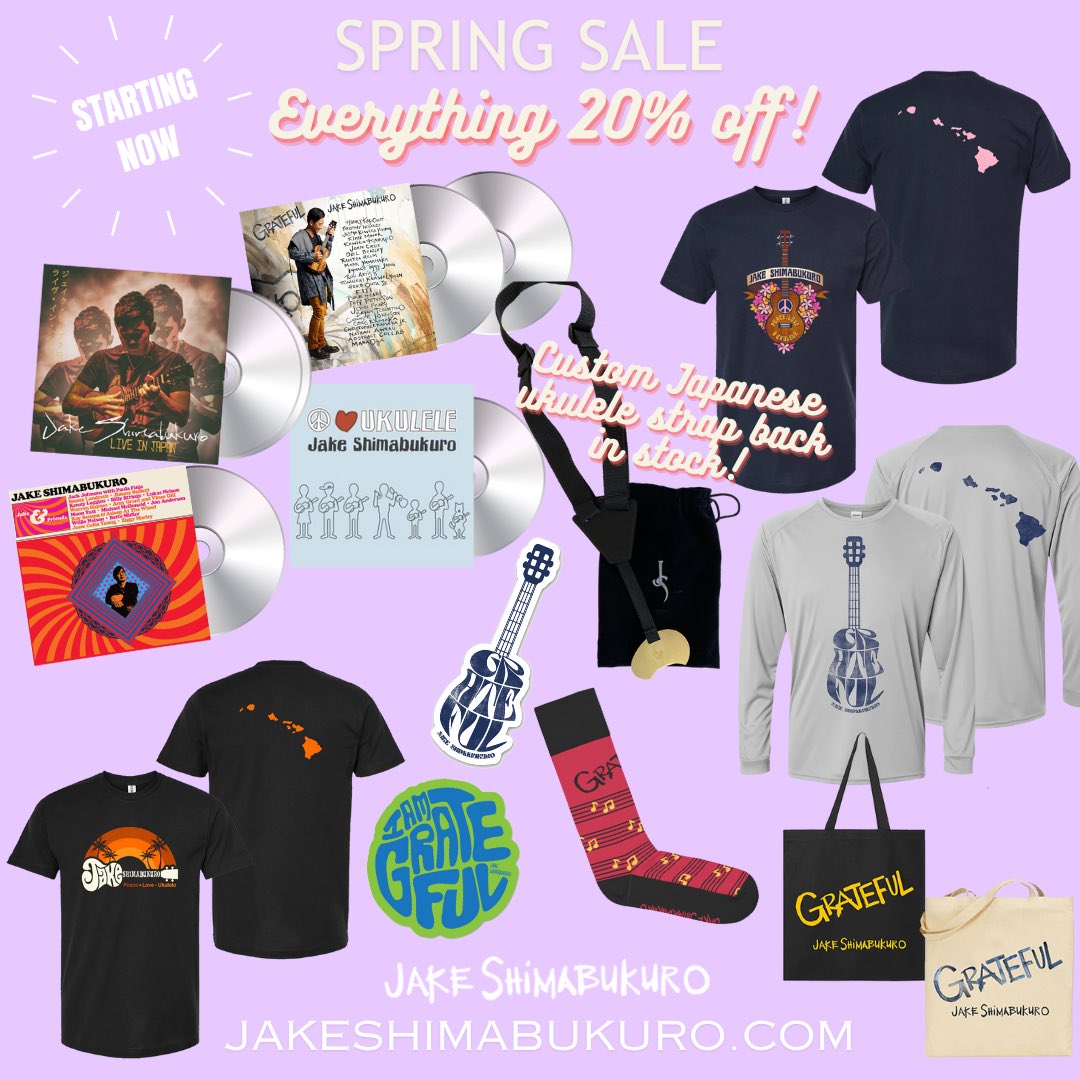 🌷SPRING SALE!🌷 20% off taken at checkout for the entire store! Comment what you end up getting 👇 jakeshimabukuro.colortestmerch.com