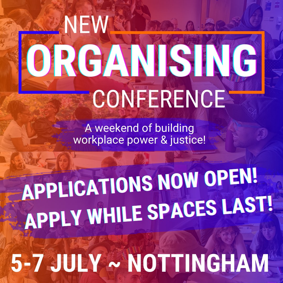 ebsorganising's tweet image. 🔥New Organising Conference 2024 🔥

A weekend to come together and build workplace power &amp;amp; justice! 

🎊Applications are now open! 🎊

Apply while spaces last ❣️ tinyurl.com/NOCJuly24