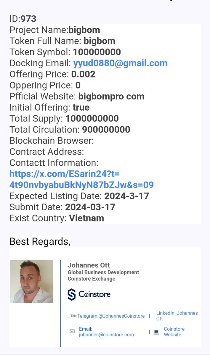 bigbomoffice2's tweet image. bigbom is going to enter Exchange Coinstore on the website soon. bigbom is the future coin.😲😲