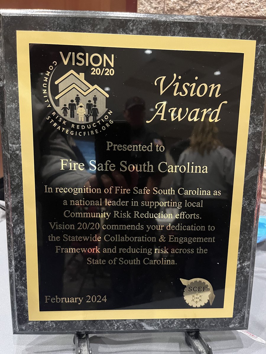 BelvedereFD7's tweet photo. Our Community Risk Reduction (CRR) team joined other fire dept members from across our state for the 2024 SC Fire &amp; Community Risk Reduction Summit. Thank you @FireSafeSC, @SCStateFire, @StateFarm @NFPA for this training and education.  #2024SCFireSummit #BVFDDist7 https://t.co/vU8w3hd36c