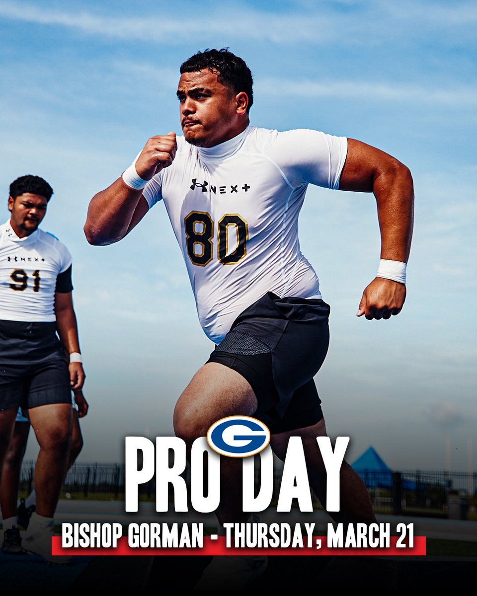 Today we’re in Las Vegas for Bishop Gorman Pro Day 💪 The Gaels finished as the No. 1 team in the country this past fall in the inaugural ESPN High School Football Top 25 rankings. Loaded roster featuring four ESPN Jr. 300 prospects. Let’s go‼️