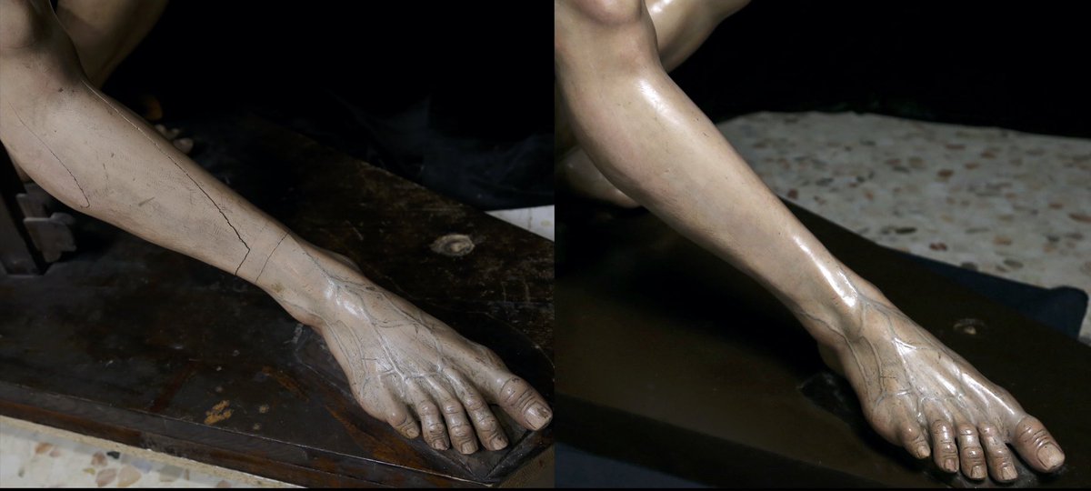 Este es el resultado de mi restauración de la imagen de Judas Iscariote de la <a href="/LaCenaSevilla/">Hermandad de la Sagrada Cena</a> , que se encontraba muy dañada a nivel estructural  con ensambles sueltos y con muchos repintes y suciedad acumulada. Se han respetado al máximo los valores originales de Ortega Bru.