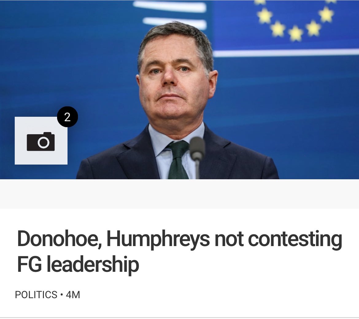 Donohoe, Humphreys not contesting FG leadership rte.ie/news/politics/…