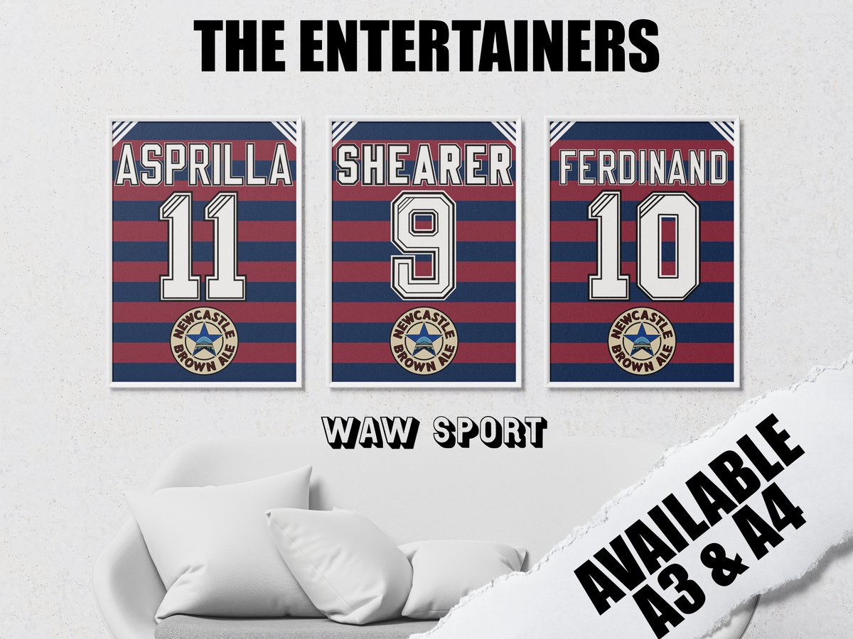 WAWSPORT (@wawsportprints) on Twitter photo Loved doing these β check it out in store now β even if you donβt want to buy, give it a re tweet to show other #NUFC fans. Retweets are just as good as sales sometimes.
wawsport.co.uk/shop/the-enterβ¦
#shearer #ferdinand #asprilla #newcastleunited Loved doing these β check it out in store now β even if you donβt want to buy, give it a re tweet to show other #NUFC fans. Retweets are just as good as sales sometimes.
wawsport.co.uk/shop/the-enterβ¦
#shearer #ferdinand #asprilla #newcastleunited