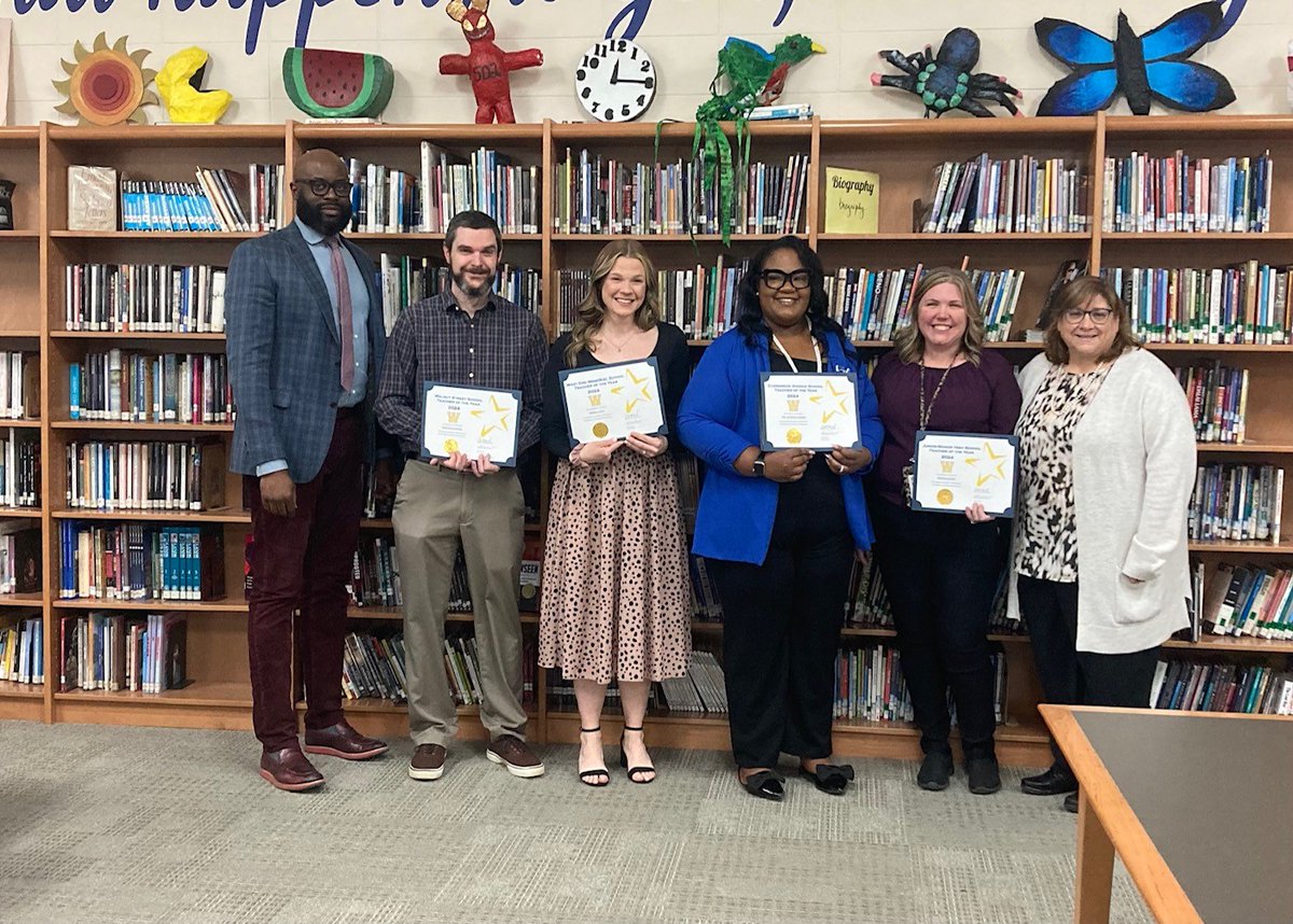 The Woodbury Board of Education congratulates our 2023-2024 Teachers of the Year, Mr. Sheldon Soper, Ms. Maria Lake, Dr. Octavia Greer, and Ms. Regina James. Thank you for your extraordinary service. #WoodburyPride #GoHerd #teacheroftheyear