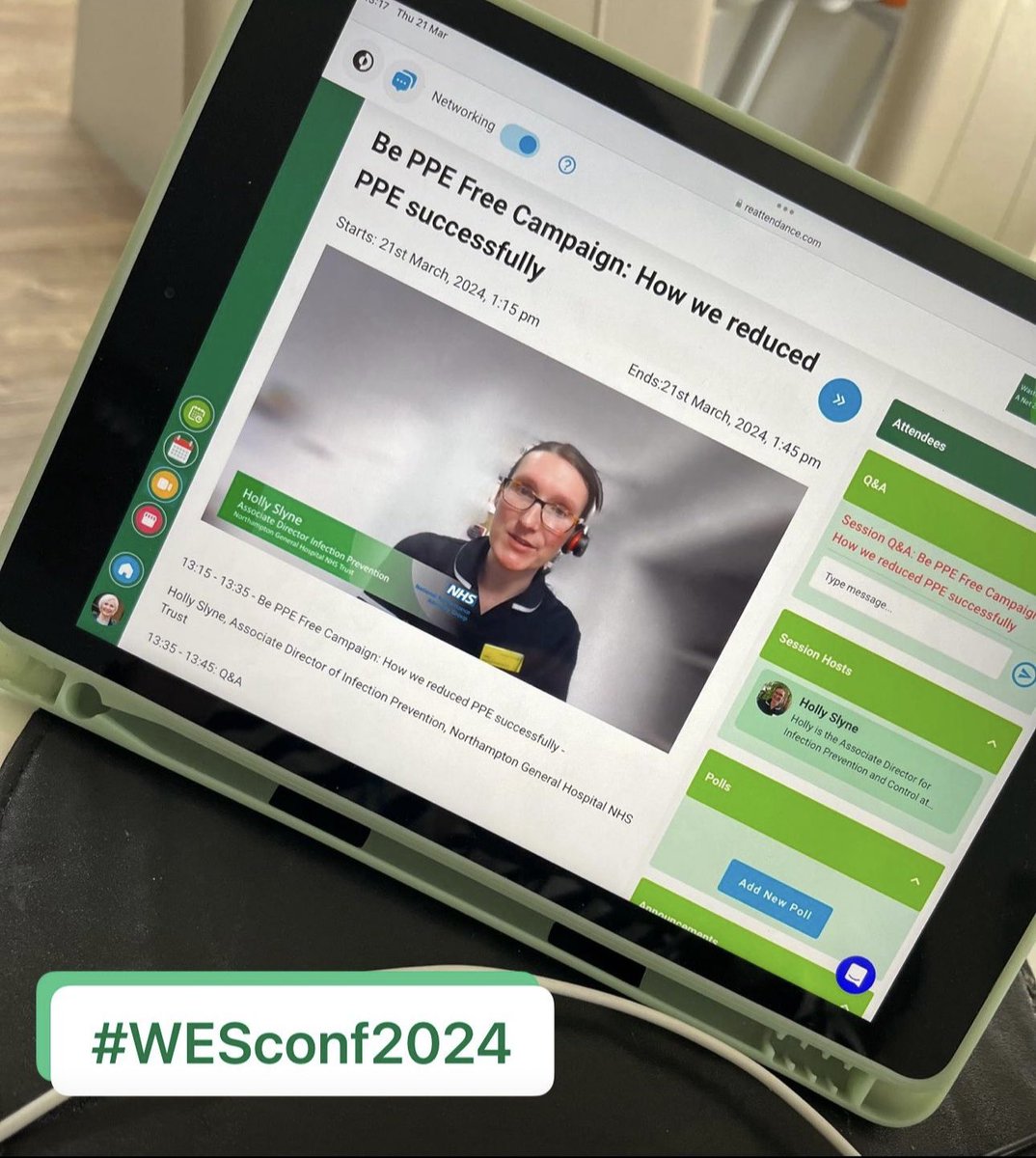 On now!🙌 Holly Slyne with ‘How we reduced PEE successfully’ #WESconf2024
