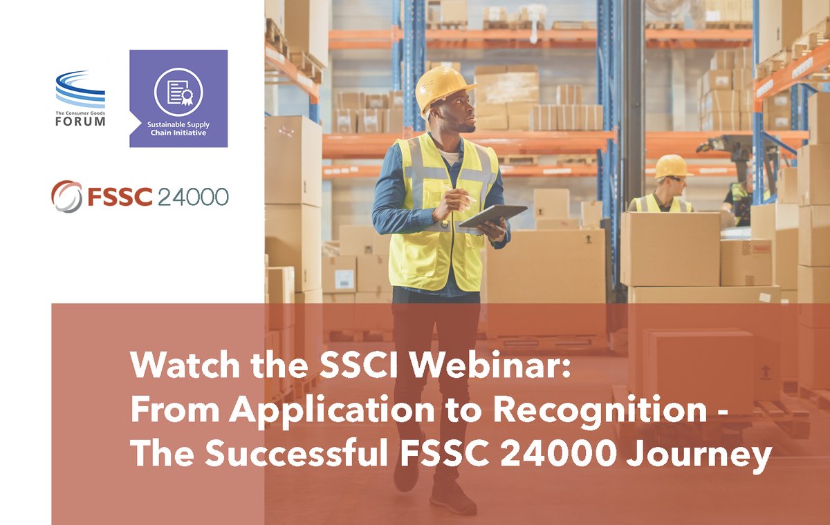 This week #FSSC CEO Aldin Hilbrands sat down with the Consumer Goods Forum for a discussion regarding #SSCI benchmarking and the success of #FSSC24000's journey from application to recognition. You can now access the recording on the website here: ow.ly/6ngY50QYCR9