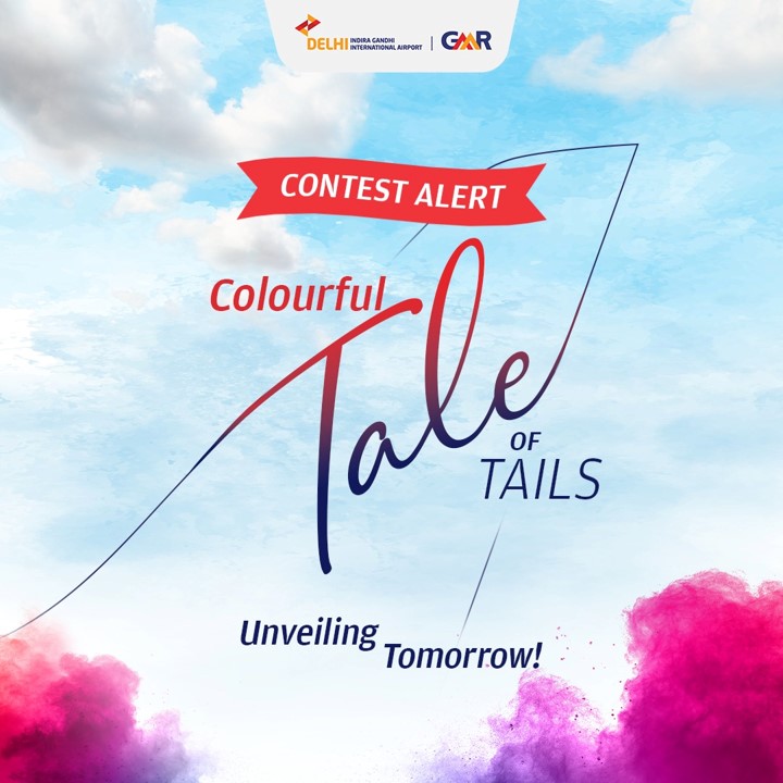 This season of colours, we decided to be playful with skies that tell #ColourfulTaleOfTails! Stay tuned for the #HoliContest by #DelhiAirport! #ContestAlert #Contest