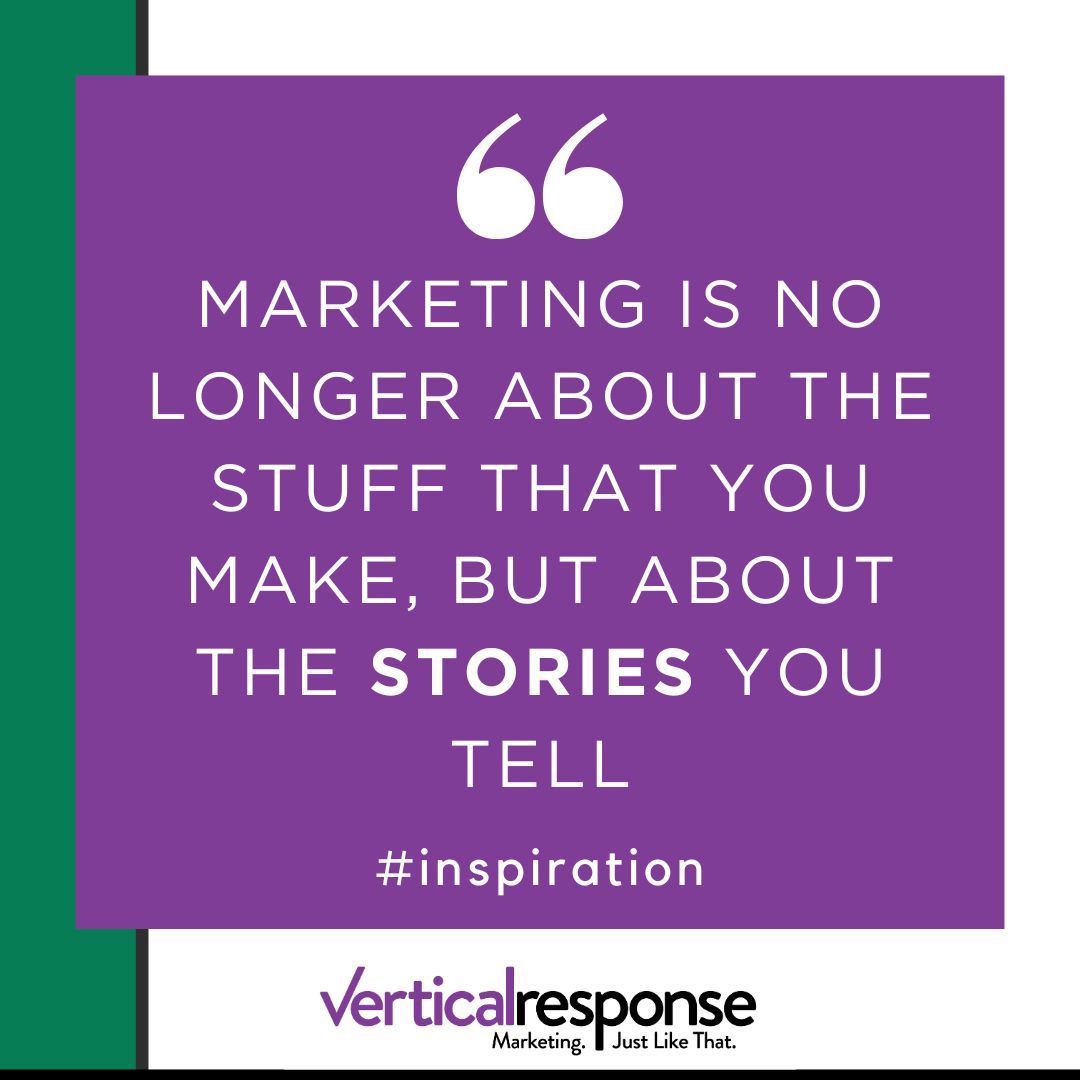 🙌 Today, it's all about narratives that resonate with the audience, creating meaningful connections beyond the product. #VerticalResponse #StorytellingInMarketing #MarketingEvolution #BrandStory #MarketingQuotes #InspirationalMarketing